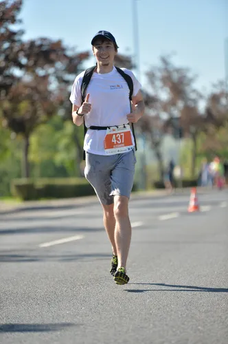 Me running during my half marathon