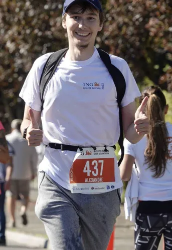 Me running during my half marathon